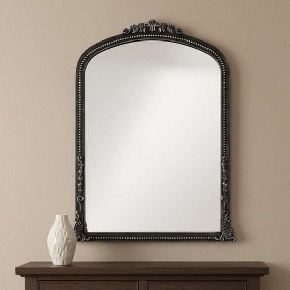Elk Home Lise 27-Inch Wall Mirror in Aged Black Finish, Traditional Style