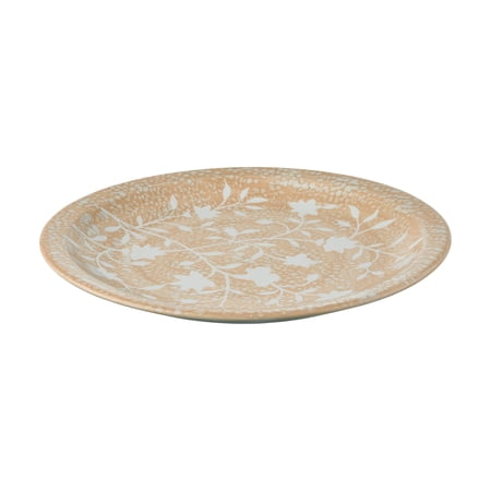 Elk Home Yvonne Updated Traditional Ceramic Tray in Cream Glazed Finish