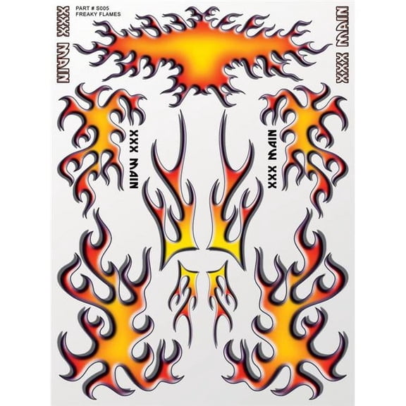 S005 Sticker Sheet Freaky Flames