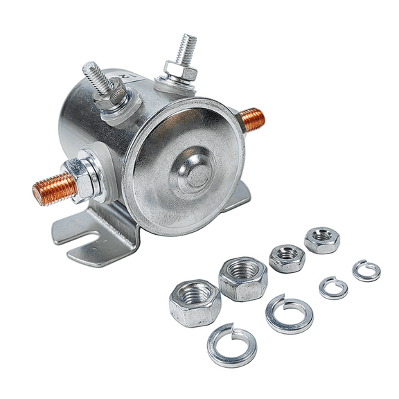 12 Volt Continuous Duty Solenoid Relay 4-Terminal | Fits for Golf Carts Winch Marine RV Heavy Duty Machine, Max 300A Inrush | Replaces 70-111224, 3635820, 1114208, 1114218, 1114223, 1114534, 1114547