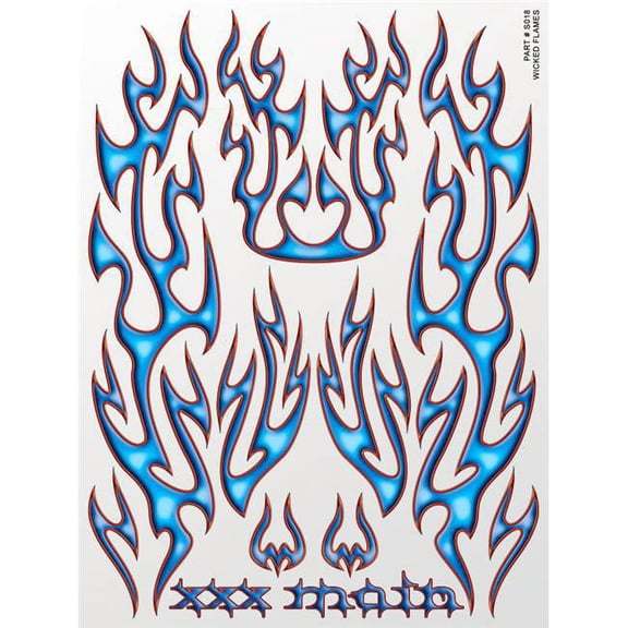 XXX Main Wicked Flames Sticker Sheet XXXS018