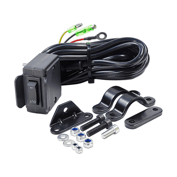 12V Toggle Winch Rocker Thumb Switch with Handlebar Control Line Mounting Bracket Kit Winch Switch for ATV UTV | Fits for Polaris Sportsman RZR Warn Badlands Arctic Cat Champion KFI Ramsey Master Loc
