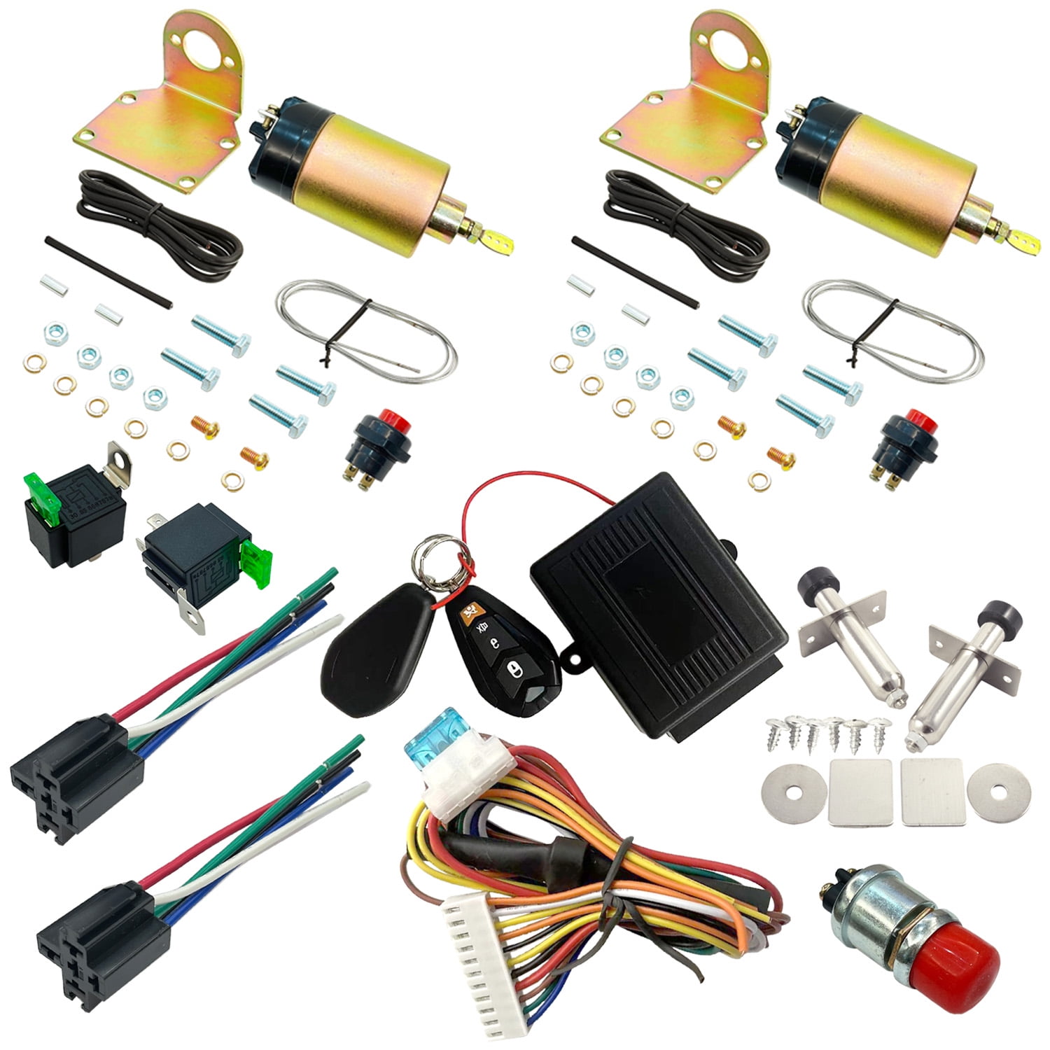 Two Door Shaved Door Handle Kit for Street Rat Hot Rod with Door ...