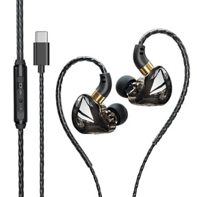 S04 USB-C(TYPE-C) Wired gaming Earbuds for iPad Pro iPhone 15 Series, Hi-Fi Stereo Sound with Mic Volume Control, Universal Android Compatible