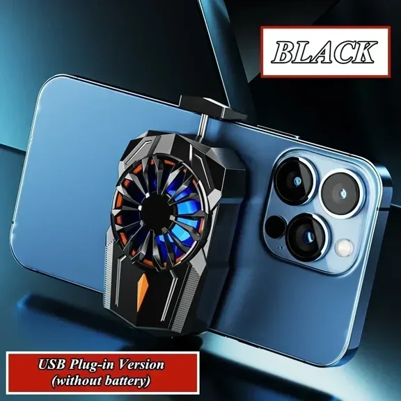 S08 cell phone abs back-clip air-cooled cooling fan radiator for PUBG game cooler for iOS Android turbo Hurricane cool heat sink