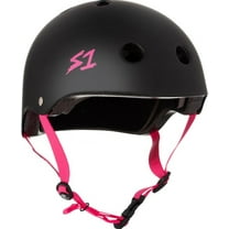 S1 Lifer Helmet - Black Matte w/ Pink Straps