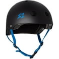 thumbnail image 1 of S1 Lifer Helmet - Black Matte with Cyan Straps, 1 of 3