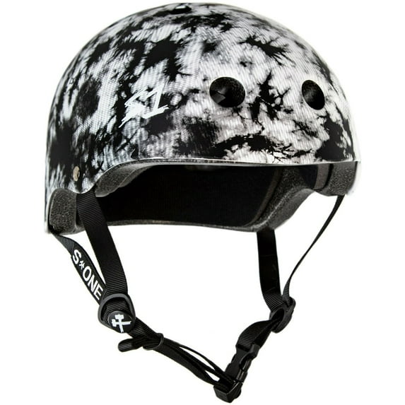 S1 Lifer Helmet - Black and White Tie-Dye Matte (Medium (21.5"))