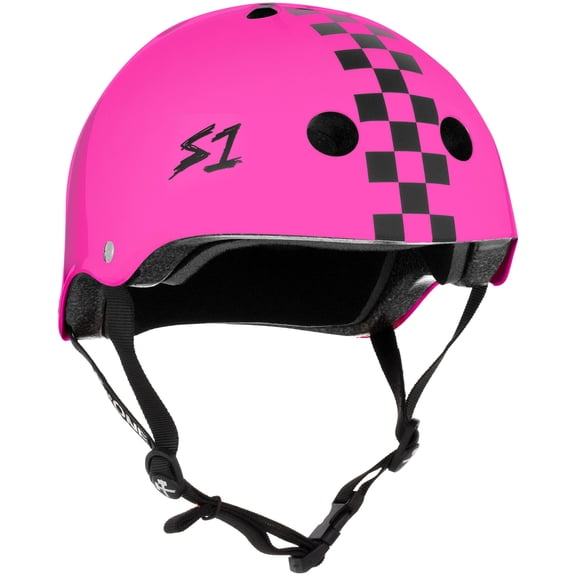 S1 Lifer Helmet - Pink Gloss w/ Checkers (Size X-Large (22.5"))