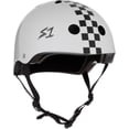 thumbnail image 1 of S1 Lifer Helmet - White Gloss w/ Checkers, 1 of 3