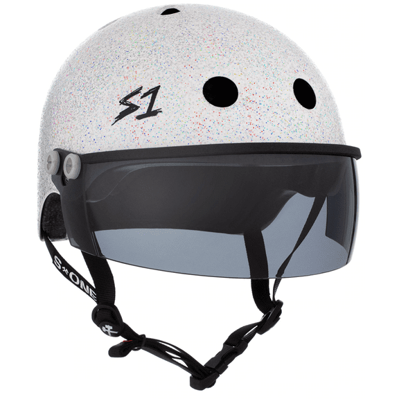 S1 Lifer Visor Helmet - GEN 2 - White Gloss Glitter w/ Tint Visor