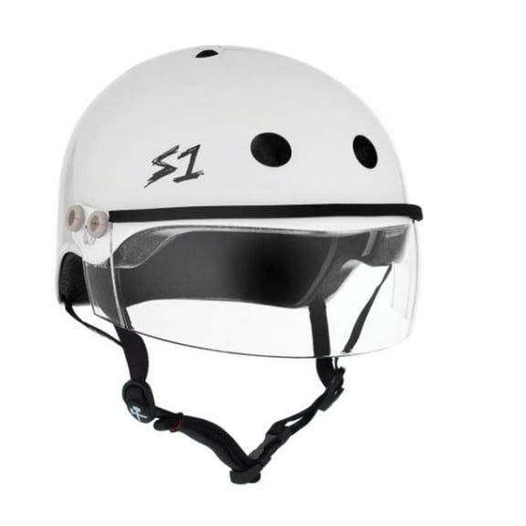 S1 Lifer Visor Helmet - White Gloss w/ Clear Visor