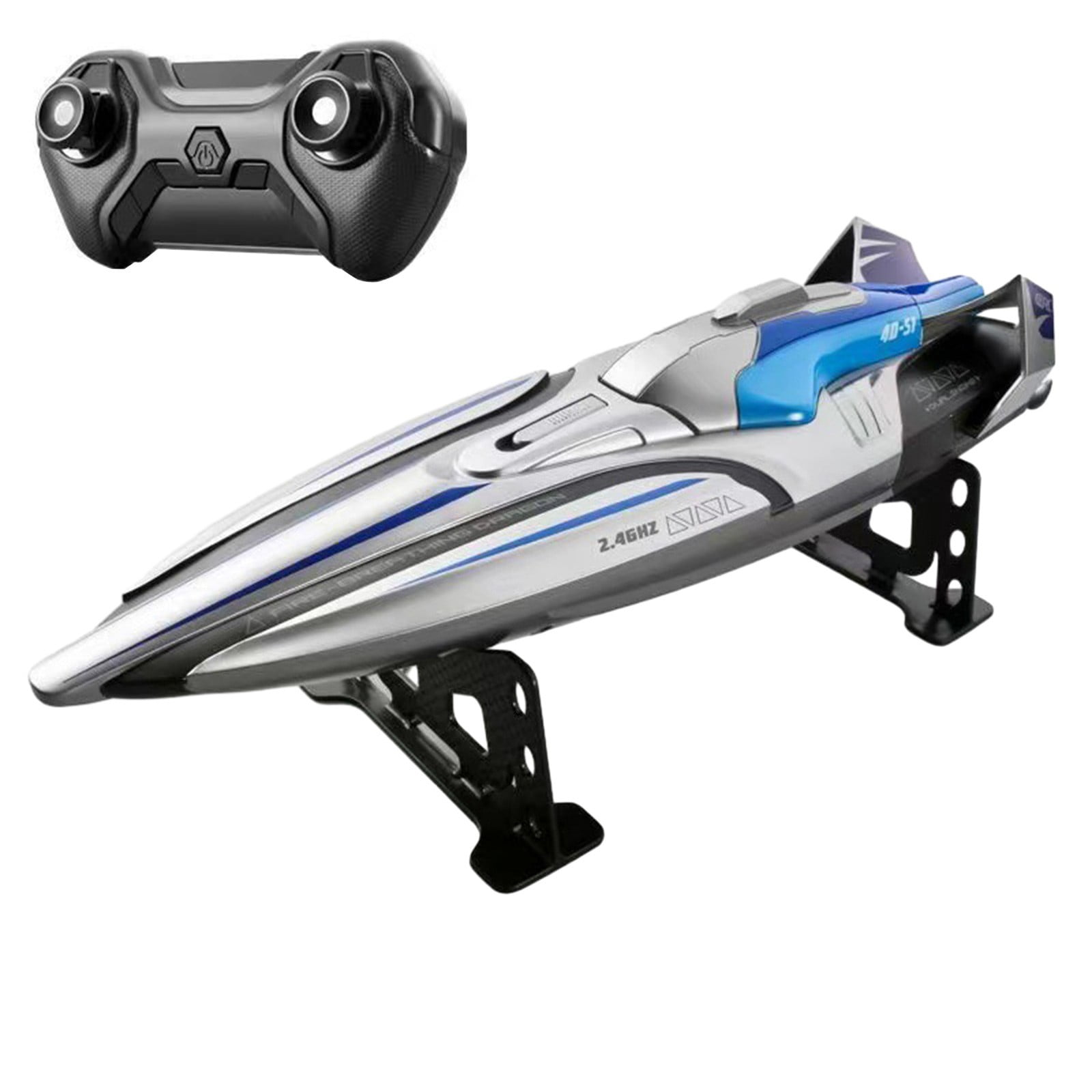 S1 RC Speed Boat 2.4G Wireless Electric Long Endurance High Speed RC Water Vehicle Model Summer Outdoor Water Play Toy for Pool Lake Beach Fun