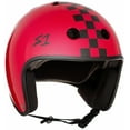 thumbnail image 1 of S1 Retro Lifer Helmet - Red Gloss w/ Checkers, 1 of 4