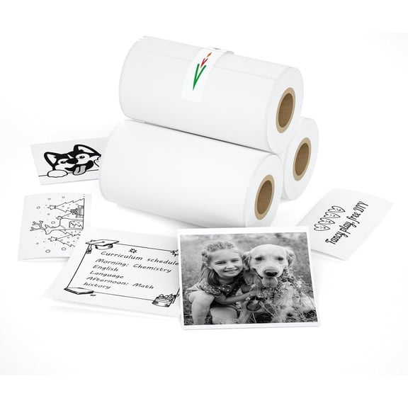S1 S2 M02 T02 Mini Thermal Sticker Paper - (57x29mm, 3.5m/Roll) for Cameras and Label Printer - Refill for ' Pocket Printer, Mini Photo Printer Labels, For Photos, To-do Lists