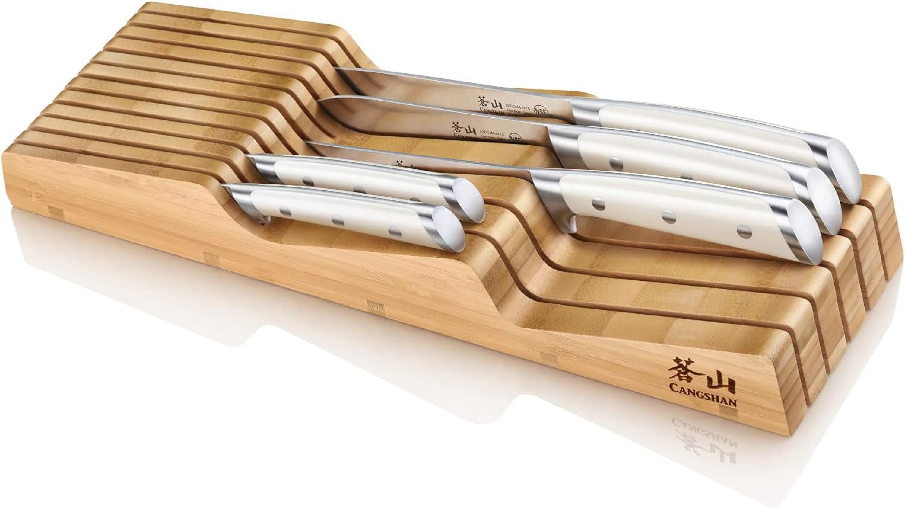 S1 Series 1023022 German Steel 5Piece Knife Set with Bamboo in