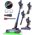 thumbnail image 1 of S10 Cordless Vacuum Cleaner, 40KPA/500W/45Mins, LED Display, 8-in-1 Lightweight Stick Vacuum Cleaners for with Green LED Light, 6-Stages Filtration, Self-Standing Design, Blue, 1 of 6