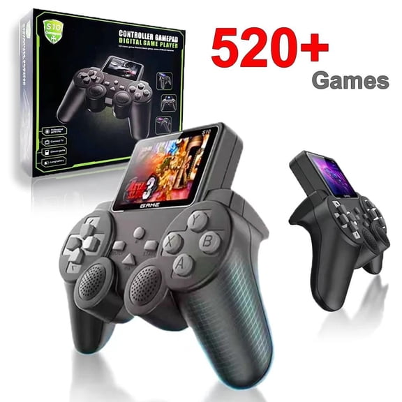 S10 Mini Video Game Console 520 Games, Dual Controllers, AV Output