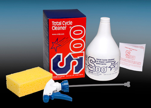 S100 Deluxe Total Cycle Cleaner 1L Spray Kit – With Sprayer, Sponge & Booklet (12001B)