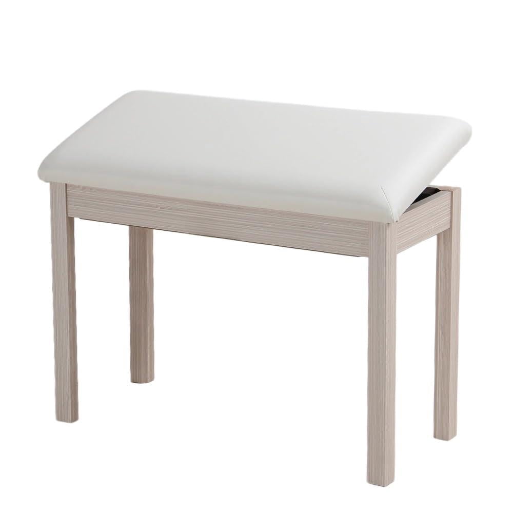 S100 Solid Wood Duet Piano Bench With Storage  Stool Padded Cushion Keyboard Bookcase Chair And Seat. High-density Sponges. (beige)