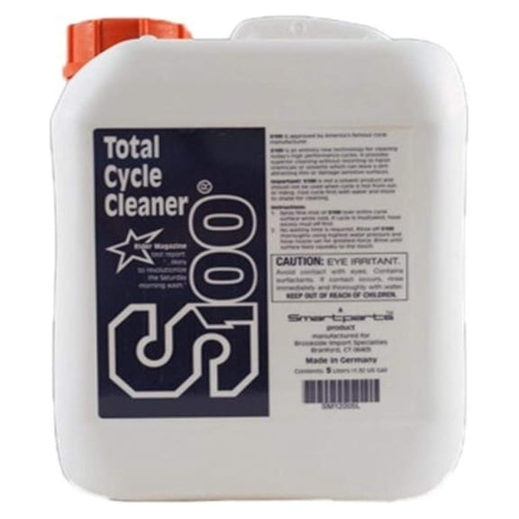S100 Total Cycle Cleaner - 1.32 Gallon Motorcycle Cleaner Spray - Rinse-Off Formula - Safe for Paint, Alloy, Plastic - Engine & Full Bike Cleaning
