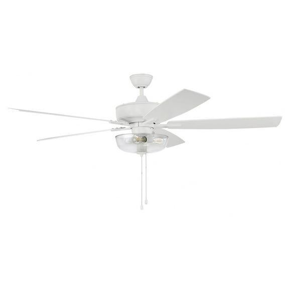 S101W5-60WWOK Craftmade Lighting Super Pro 101 Series - 60 Inch 5 Blade Ceiling Fan with Bowl Light Kit