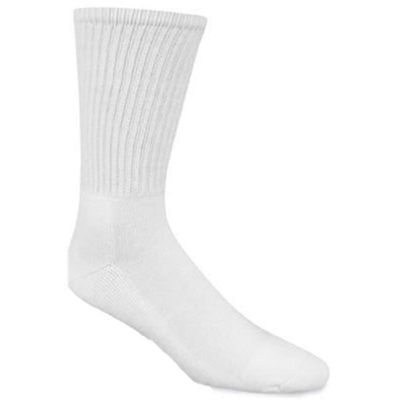 S1077051XL 3 Pack Crew Athletic Sock White, Extra Large