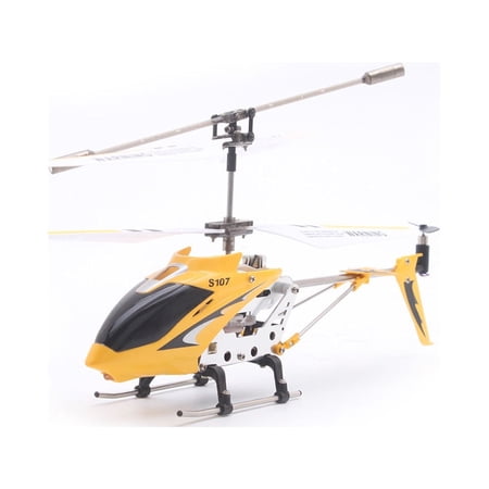 S107G 3-Channel Mini Infrared RC Helicopter Airplane with Built-in Gyro and LED Light (Yellow)