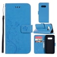 thumbnail image 1 of S10e Case, Samsung Galaxy S10e Case - Allytech Premium Wallet PU Leather with Fashion Embossed Flower Magnetic Clasp Card Holders Flip Cover with Hand Strap, Blue, 1 of 1