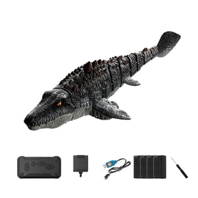 S11 RC Mosasaur Boat with 8K HD Camera, WiFi FPV High Simulation Remote Control Water Dinosaur Model Toy, Dual Motor Waterproof Spray Boat with LED Lights Summer Water Toy for Pools & Lakes