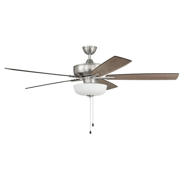 S111BNK5-60DWGWN-Craftmade Lighting-Super Pro 111 Series - 60 Inch 5 Blade Ceiling Fan with Bowl Light Kit