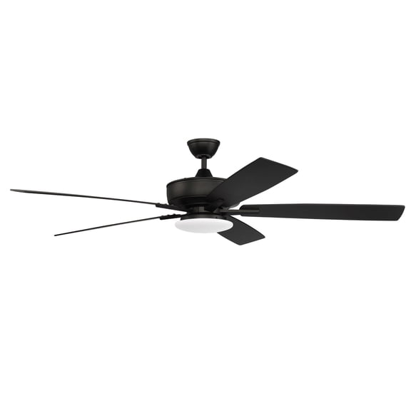 S112FB5-60FBGW Craftmade Lighting Super Pro 112 Series - 60 Inch 5 Blade Ceiling Fan with Low Profile Light Kit