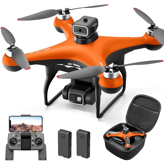 S116 Max Drone with Camera, HD FPV Drone , RC Quadcopter with Brushless Motor, Obstacle Avoidance, Waypoint Fly, One Key Take Off/Landing, 2 Batteries