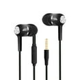 thumbnail image 1 of S12 Wired Earbuds with Microphone - HD Sound, Inline Controls, Snarl‌-Free Cable (3.5mm, Black), 1 of 3