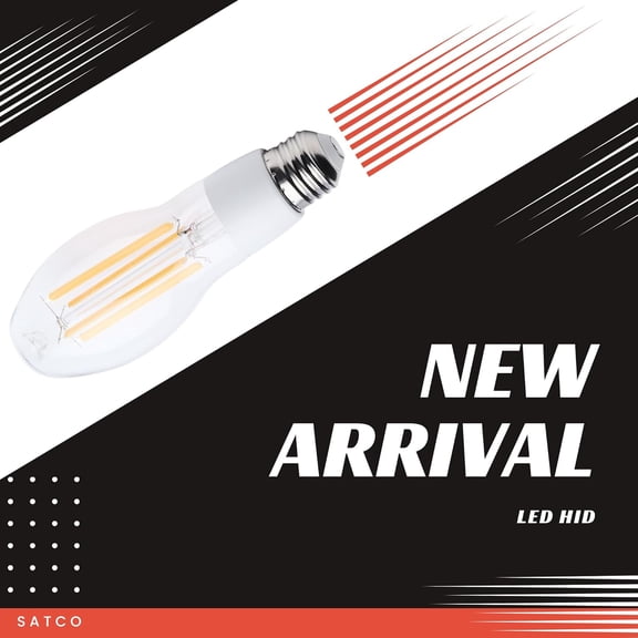 S13181 13.5W Replacement Bulb, ED17, 4000K Cool White, 2000 Lumens, Medium Base (E26), Clear Lens, 120-277V, Ballast Bypass, IP65 Wet Rated, Enclosed Fixture Approved (2 Pack)