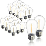 S14 LED 1 Watt (11 Watt Equivalent), String Light Bulb Replacement, Warm White (2200K) E26/Medium (Standard) Base (Set Of 24)