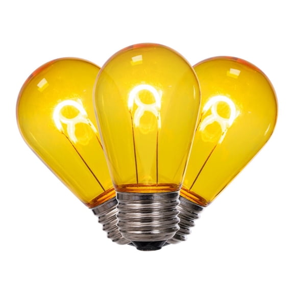 S14 Trans Filament Yellow Bulb .6W 25/Bg