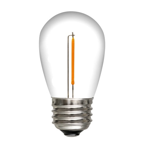 S14 Vintage Edison LED Patio Light Bulbs, Shatterproof Outdoor 0.7W Replacement E26 Light Bulbs, Warm White (25 Pack)