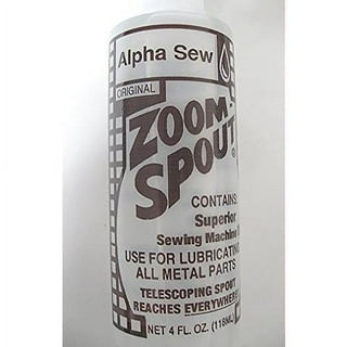 1 ~ Zoom Spout Oiler - 4 oz Clear White Sewing Machine Oil Made in The U.S.A.