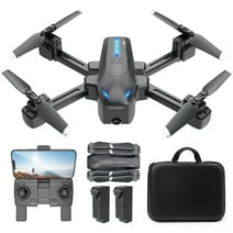 S176G GPS Drone with 4K Camera for Adults, RC Qudcopter with Auto Return Home, Smart Follow Me, 2 Batteries and Carry Bag, Black