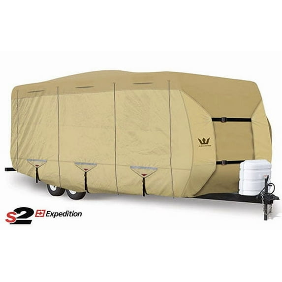 S2 Expedition Travel Trailer Covers by Eevelle | Fits 33 - 34 Feet | Tan