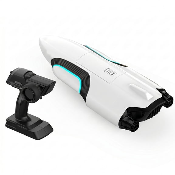 S2 High-Speed Dual-Jet RC Speedboat, 2.4GHz 30km/h Remote Control Boat with Self-Righting, LED Lights and Smart Alarms fpr Pool Lake