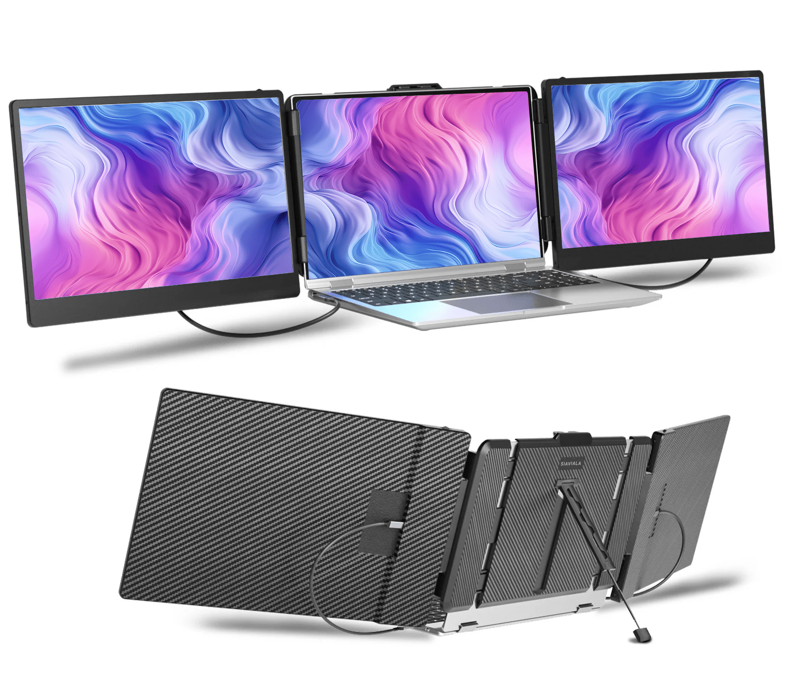 その他 TRIPLE SCREEN 14inches S2 Laptop Screen Extender, 14'' Triple Screen Monitor Extender