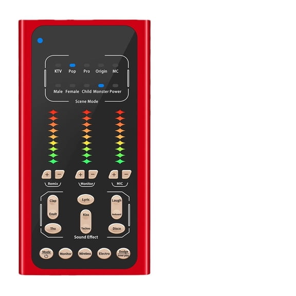S2 Live Sound Card Interface DJ Mixer USB Sound Card Kit Voice Changer Sound Broad Bluetooth