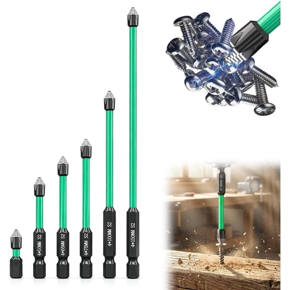 S2 Steel Impact Screwdriver Bit Set With Strong Magnetic Anti-Slip For Electric Screwdriver Power Drill Hand Tool