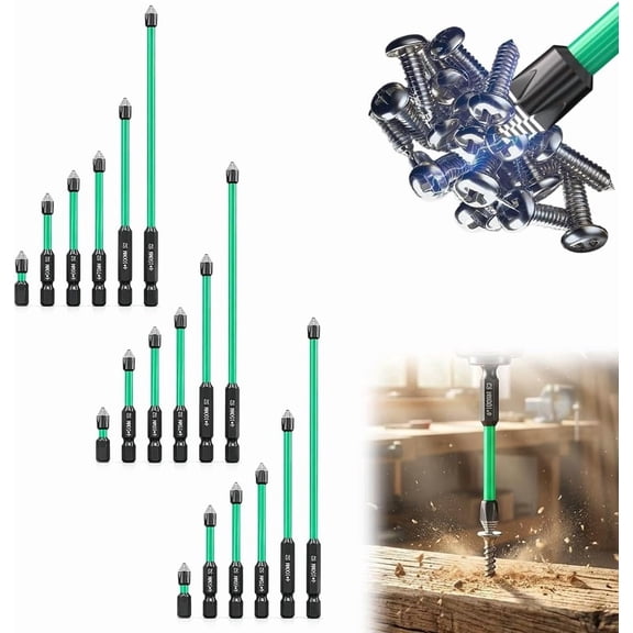 S2 Steel Screwdriver Bit Set, Magnetic Impact Driver Bits for Power Drill