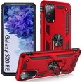 thumbnail image 1 of S20 fe Case,S20 fe 5G Case, Military Grade Protective Samsung Galaxy S20 fe Cases Cover with Ring Car Mount Kickstand for Samsung Galaxy S20 fe/S20 fe 5G - Red, 1 of 11