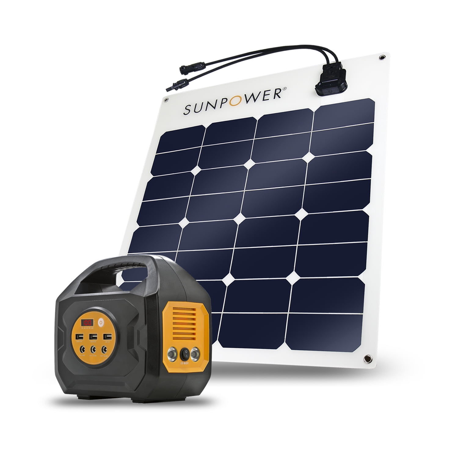 S200 ExpertPower Portable Solar Generator with 50W Flexible SunPower ...