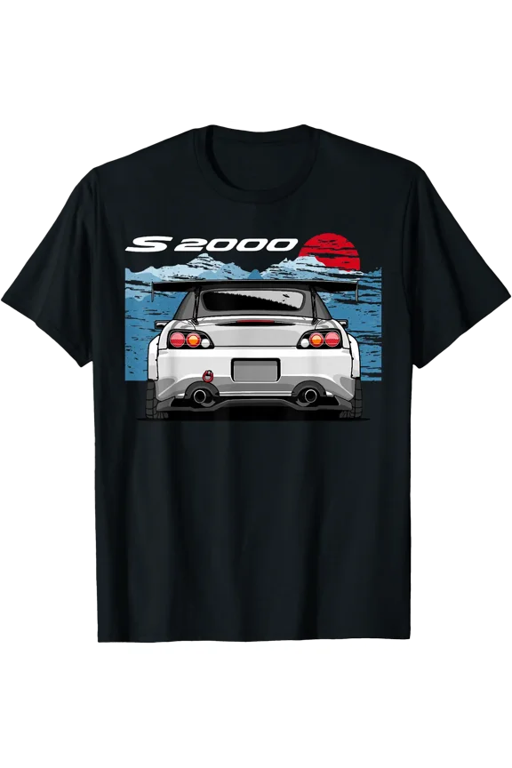 S2000 White JDM Graphic Retro Tuner Car Drift Racing T-Shirt, Unisex T-Shirt