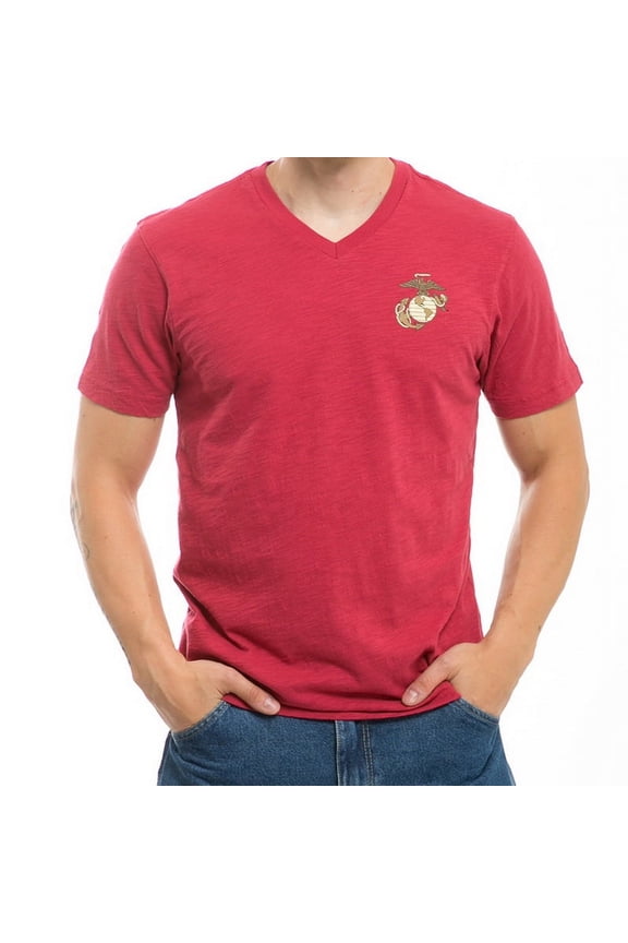 S21-MAR-CAR-04 Military V-Neck Tee, Marine, Cardinal, Extra Large